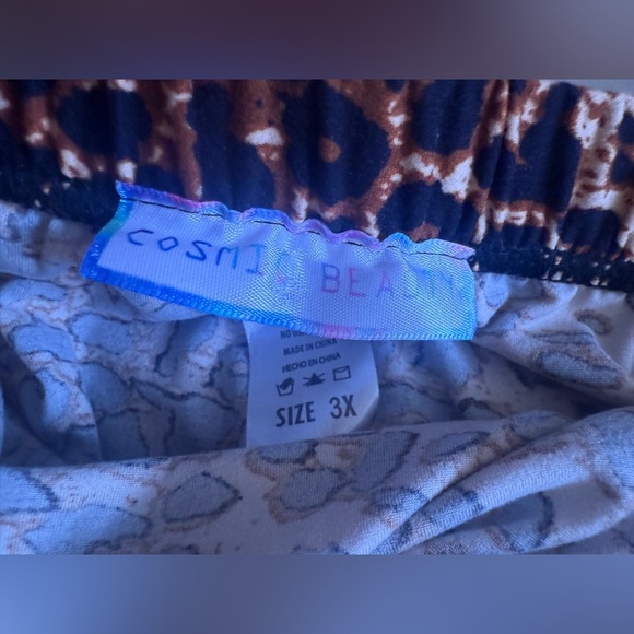 Plus Size Women’s sleeveless Leopard Print Jumpsuit size 3X pre-owned wide leg - Picture 16 of 16